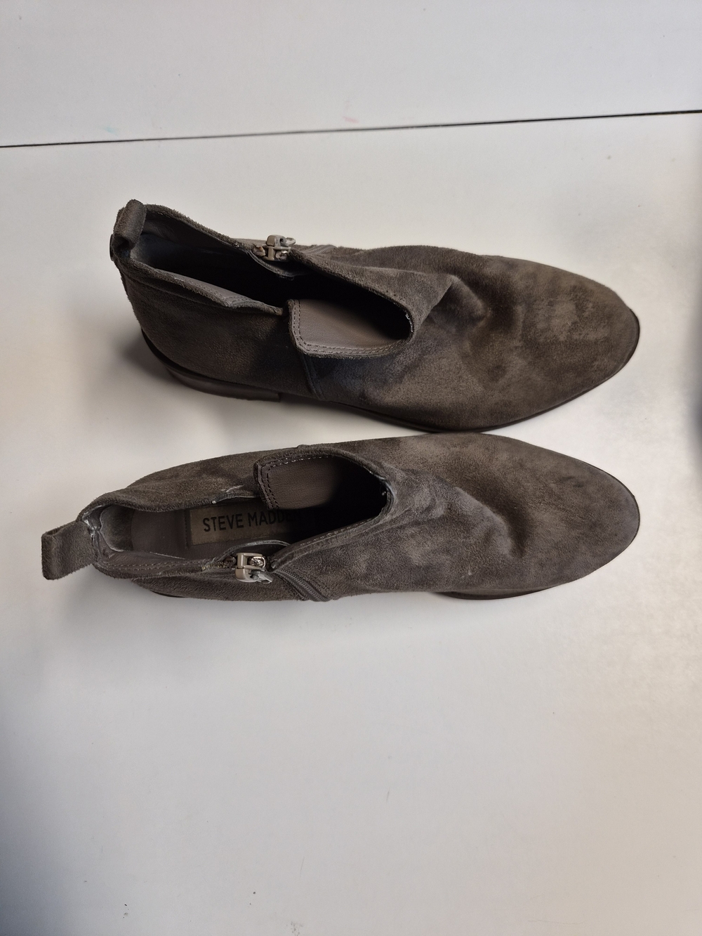 Steve Madden Taupe Suede Ankle Booties